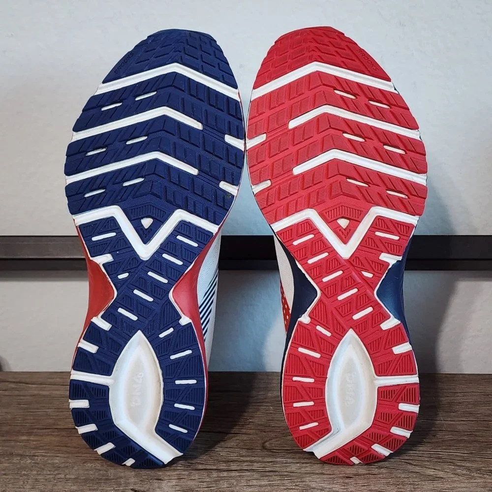 Brooks White and Red Athletic Shoes - Picture 6 of 8